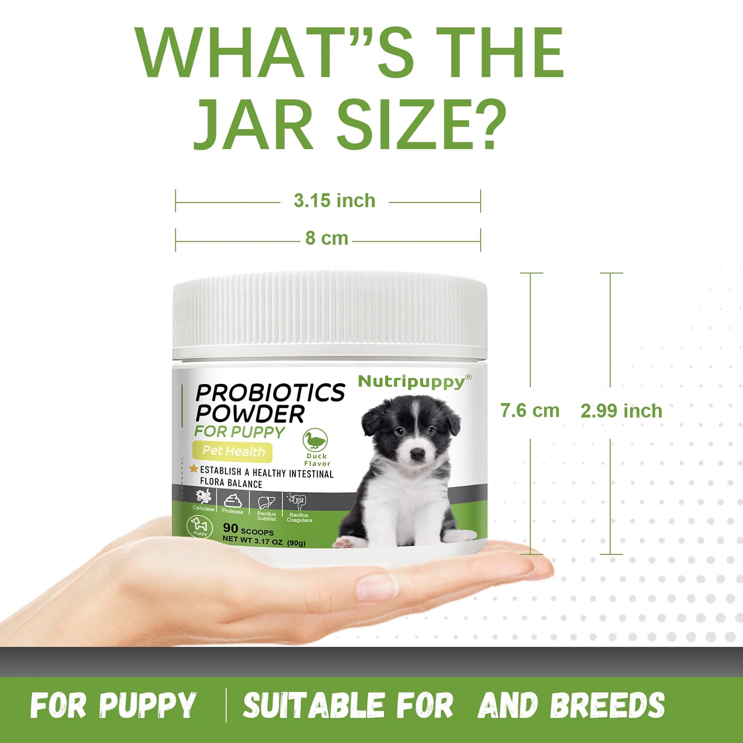 Dog Probiotic Powder Supplement - Supports Digestive