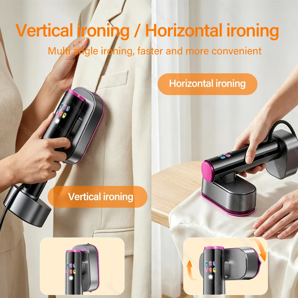Steam Iron Mini Portable Steamer Iron Handheld Machine Folding Garment Hanging Clothes Ironing Wet Dry Ironing Machine Home Iron