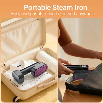 Steam Iron Mini Portable Steamer Iron Handheld Machine Folding Garment Hanging Clothes Ironing Wet Dry Ironing Machine Home Iron